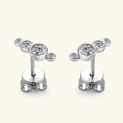 Moissanite 925 Sterling Silver Stud Earrings Moissanite - Tophatter Daily Deals